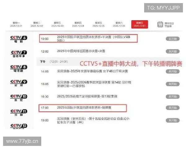 聚焦CCTV5赛事直播